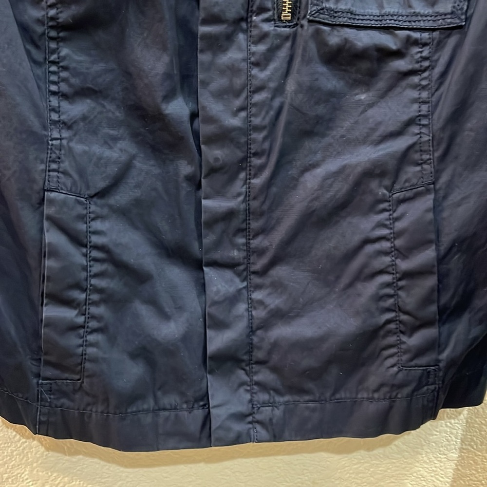 Calvin Klein Navy Lightweight Zip-Up Jacket w/ Hidden Front Snaps - Picture 4 of 8